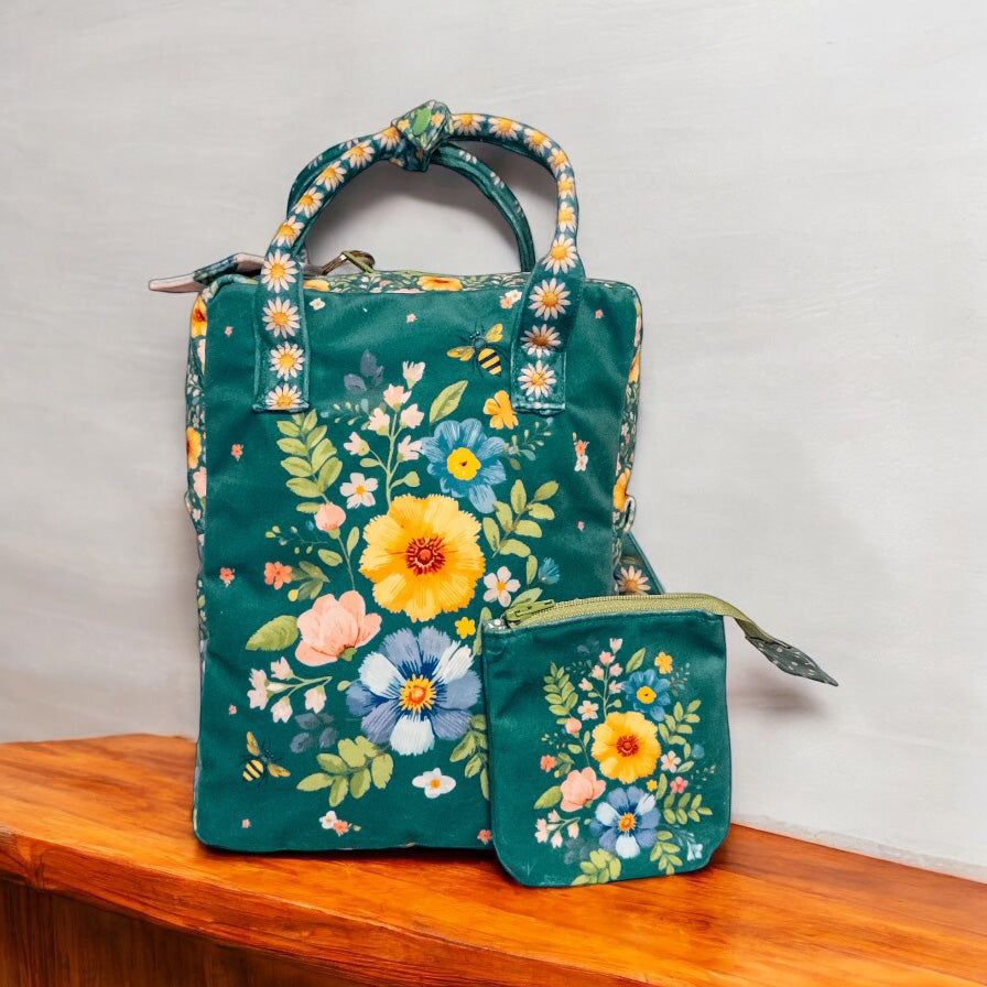 Yellow - Upcycled Weave Handcrafted Mini Backpack