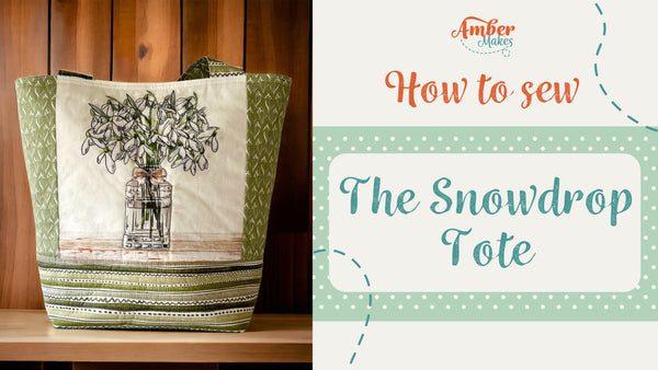 The Flower Shop Block of the Month January - How to sew The Snowdrop Tote