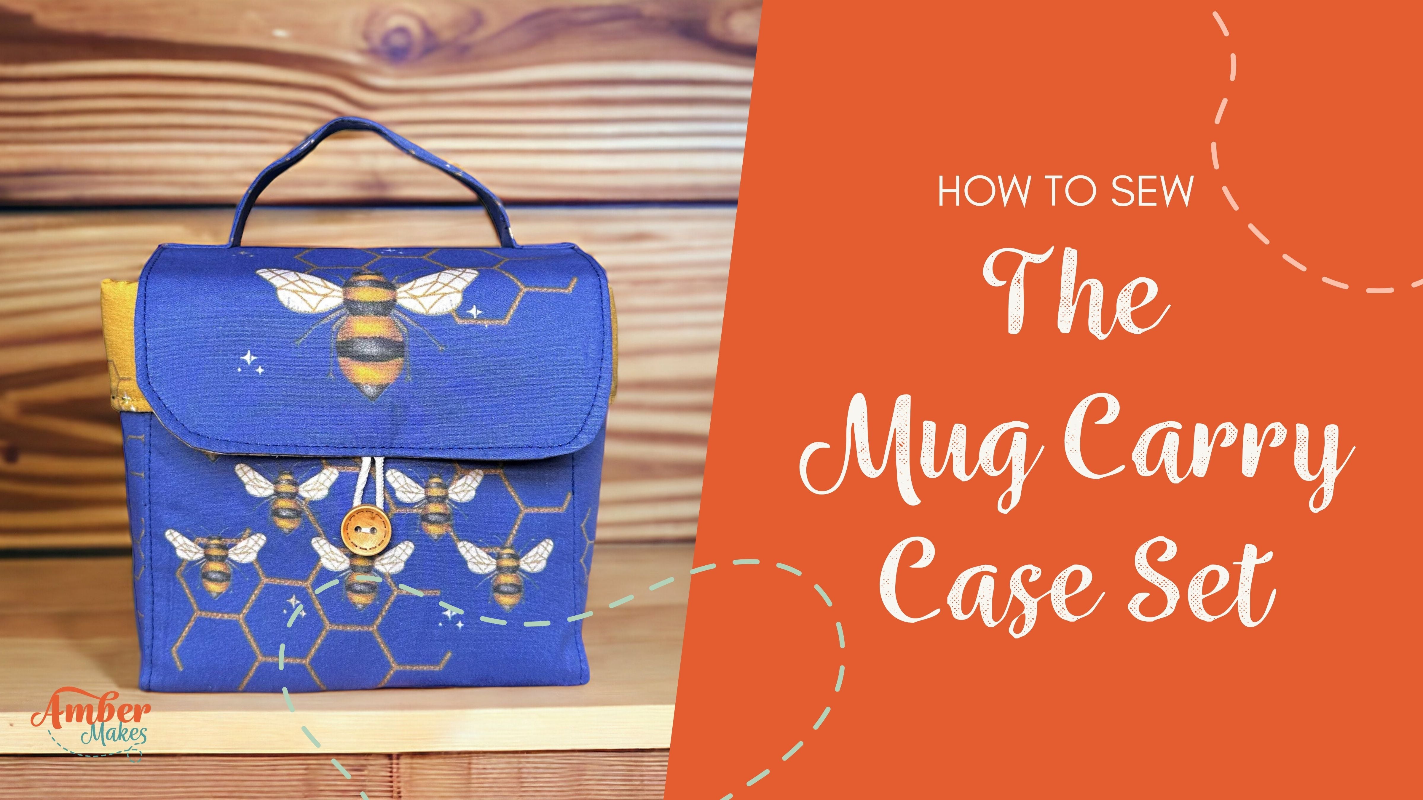 Project Carry Case Pattern Amber Makes Sewing Tutorial - How to Sew the Mug Carry Case Set