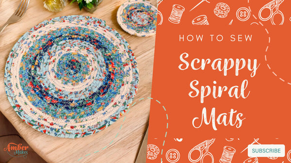 Amber Makes Sewing Tutorial - How To Sew The Scrappy Spiral Mats