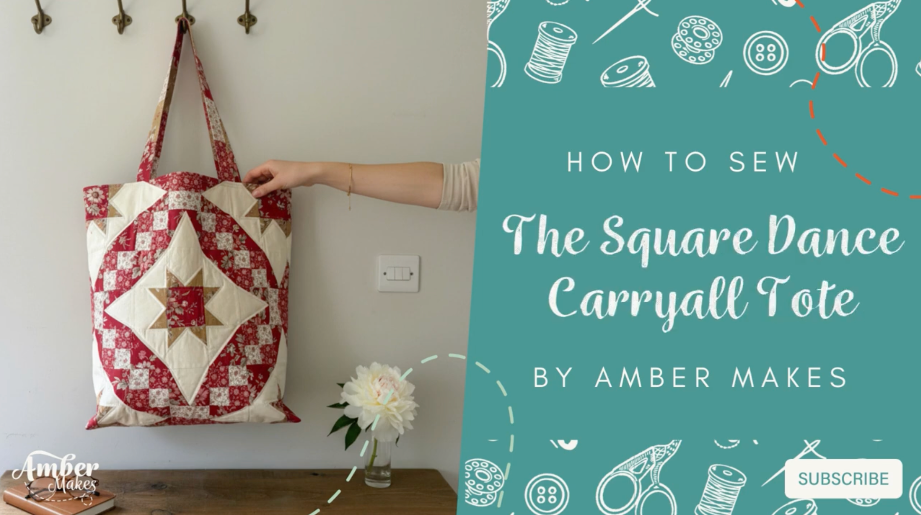 Amber Makes Sewing Tutorial - How to Sew The Square Dance Bag
