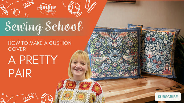 Sewing School - How to make a cushion cover - A pretty Pair