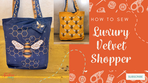 Amber Makes Sewing Tutorial - How to Sew the Velvet Tote