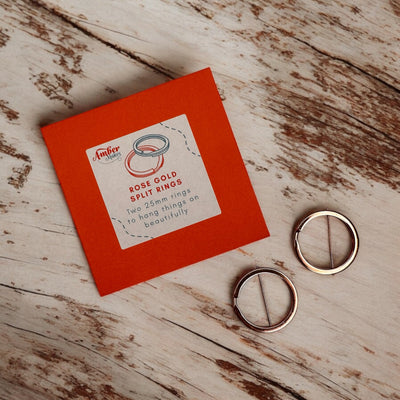 Split Rings: 25mm Diameter, Rose Gold, Two Rings