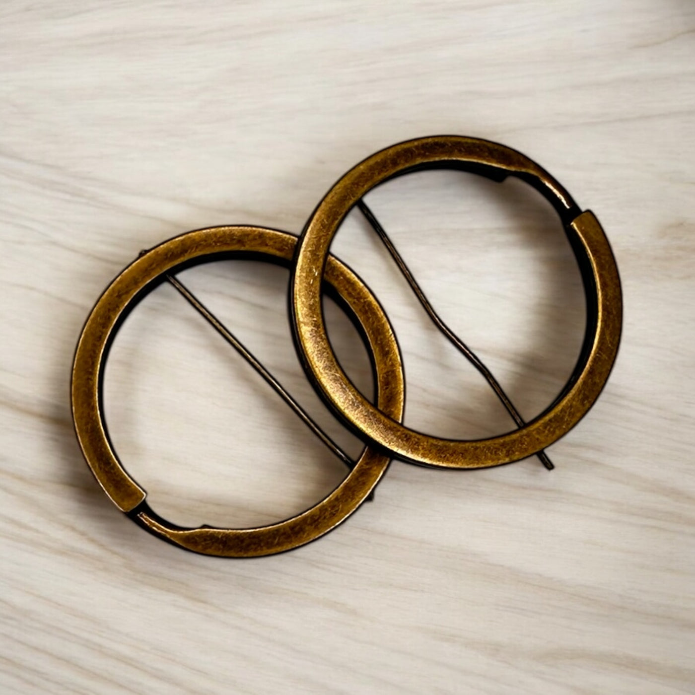 Split Rings: 25mm Diameter, Antique Brass, Two Rings