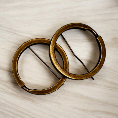 Split Rings: 25mm Diameter, Antique Brass, Two Rings