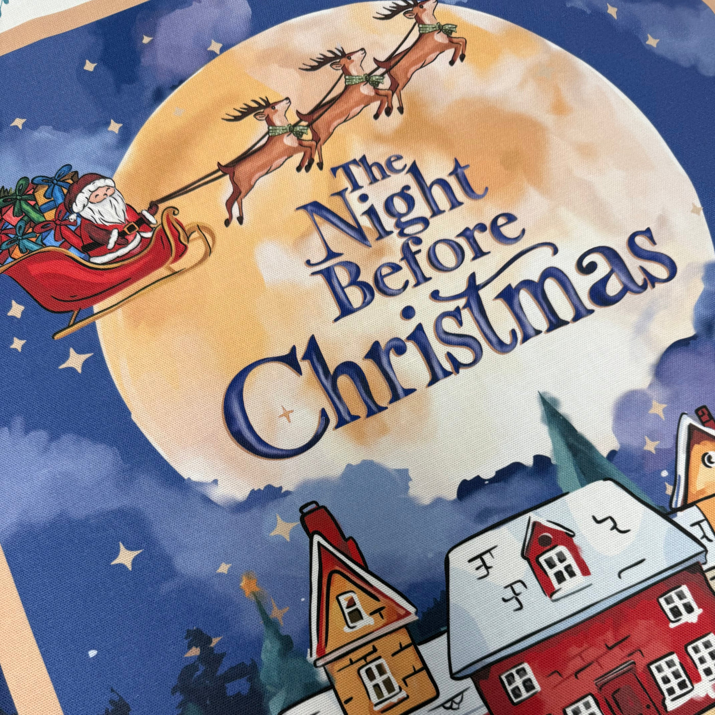 Night Before Christmas Canvas Fabric Panel