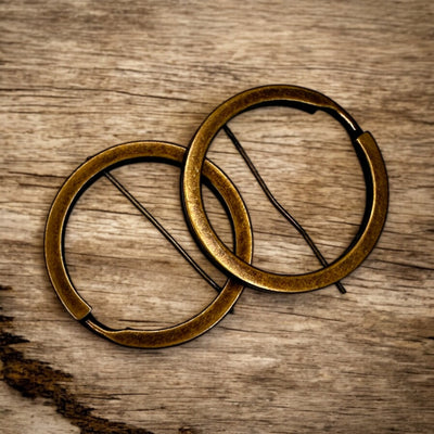 Split Rings: 25mm Diameter, Antique Brass, Two Rings
