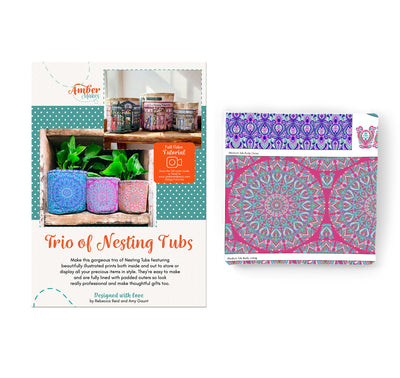 Trio of Nesting Tubs - Indian Mandala Sewing Kit