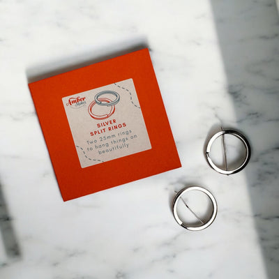 Split Rings: 25mm Diameter, Silver, Two Rings