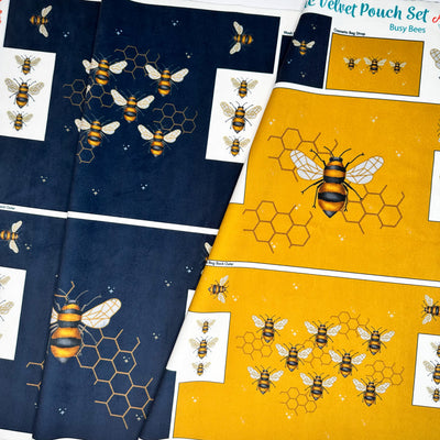 The Velvet Pouch Set - Busy Bees Kit