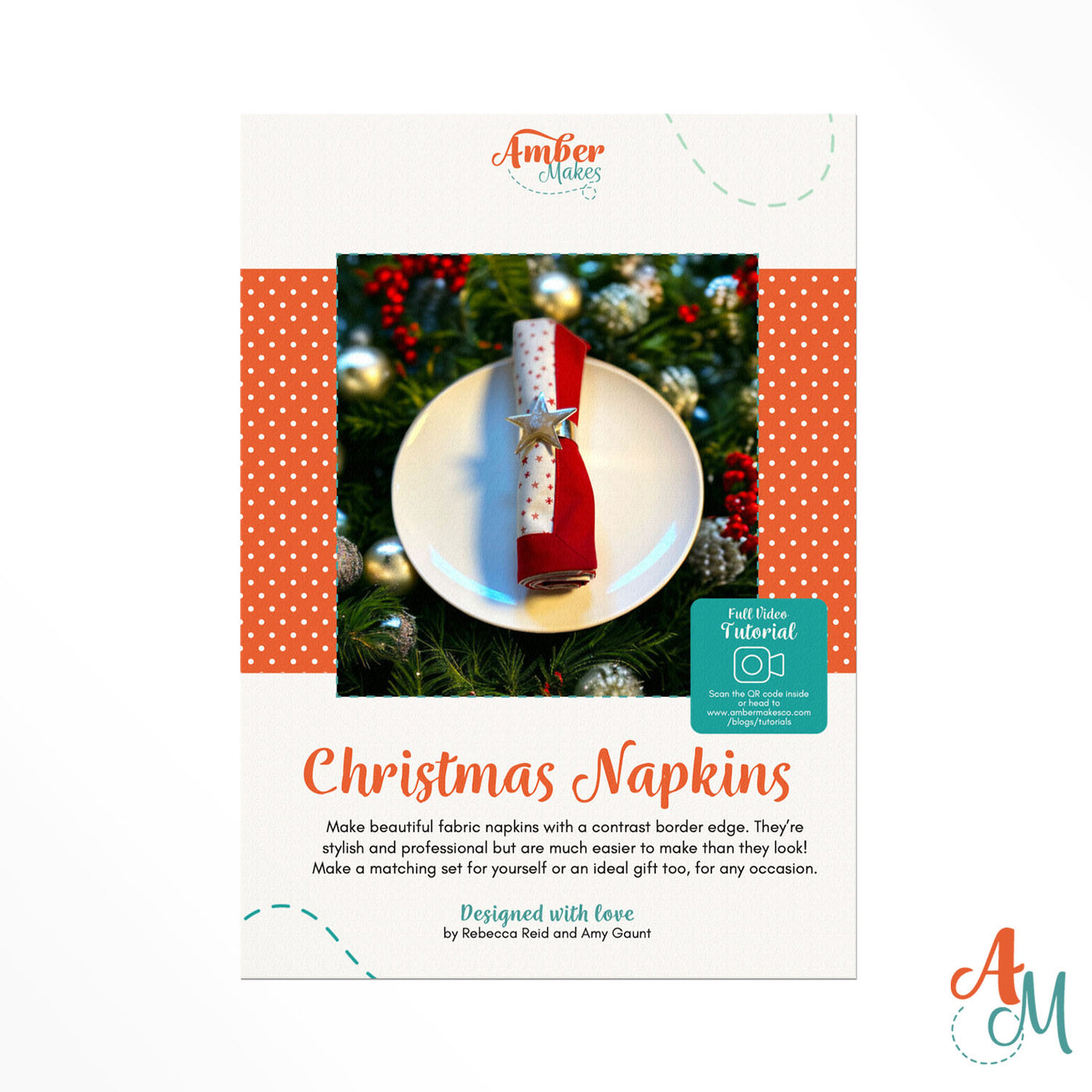 Christmas Napkins PDF Download Instructions Booklet