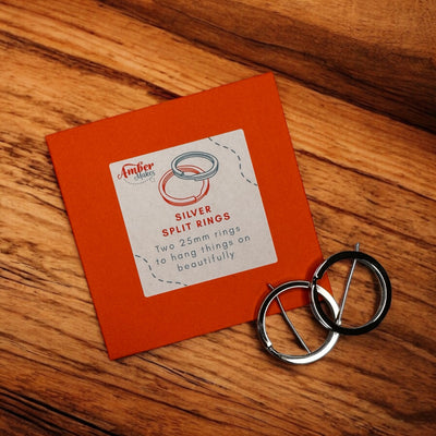 Split Rings: 25mm Diameter, Silver, Two Rings