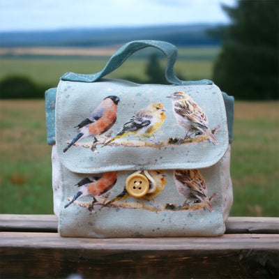 Garden Birds Mug Carry Case Sewing Kit Finished Product