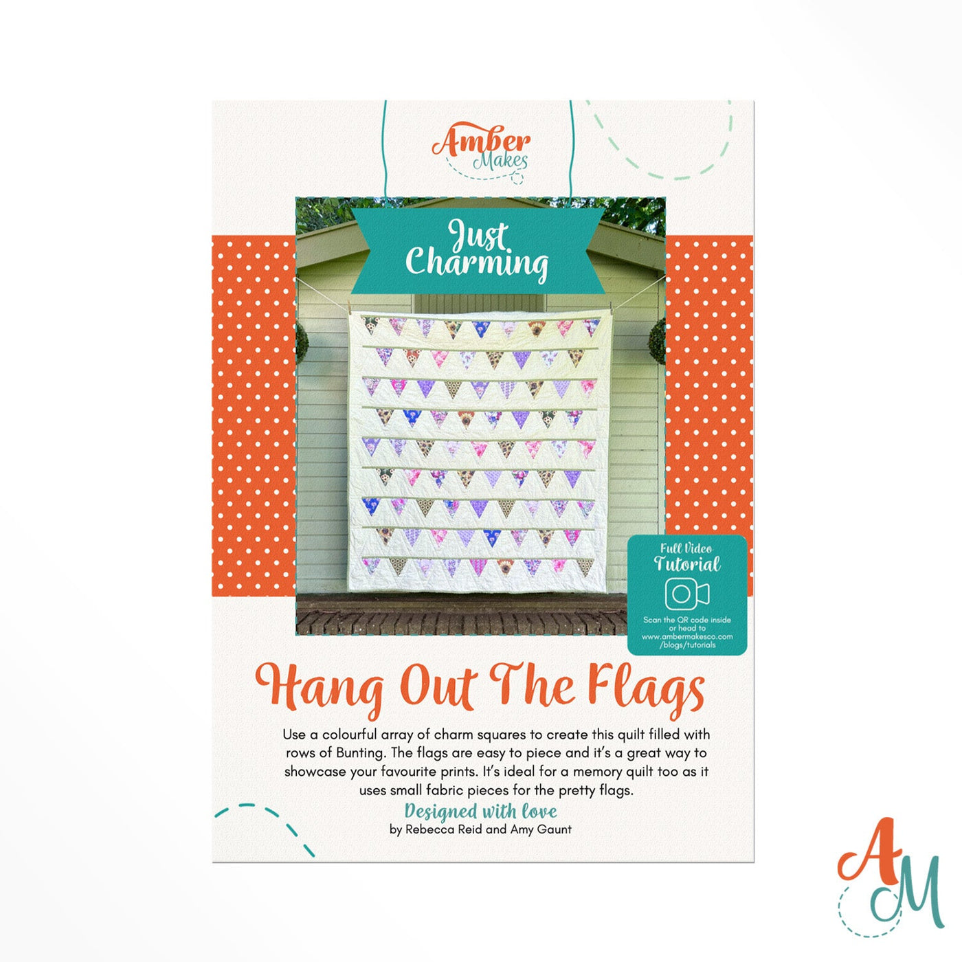 Just Charming - Hang Out The Flags Quilt pattern Printed Instructions Booklet