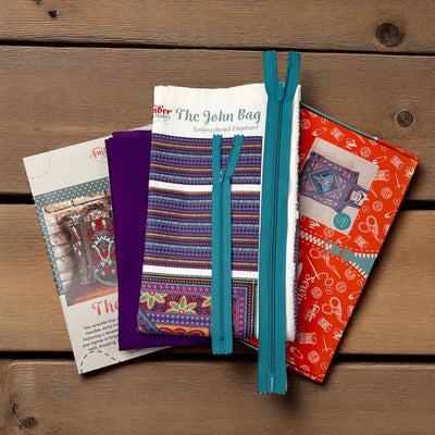 The John Bag - Embroidered Elephant Sewing Kit