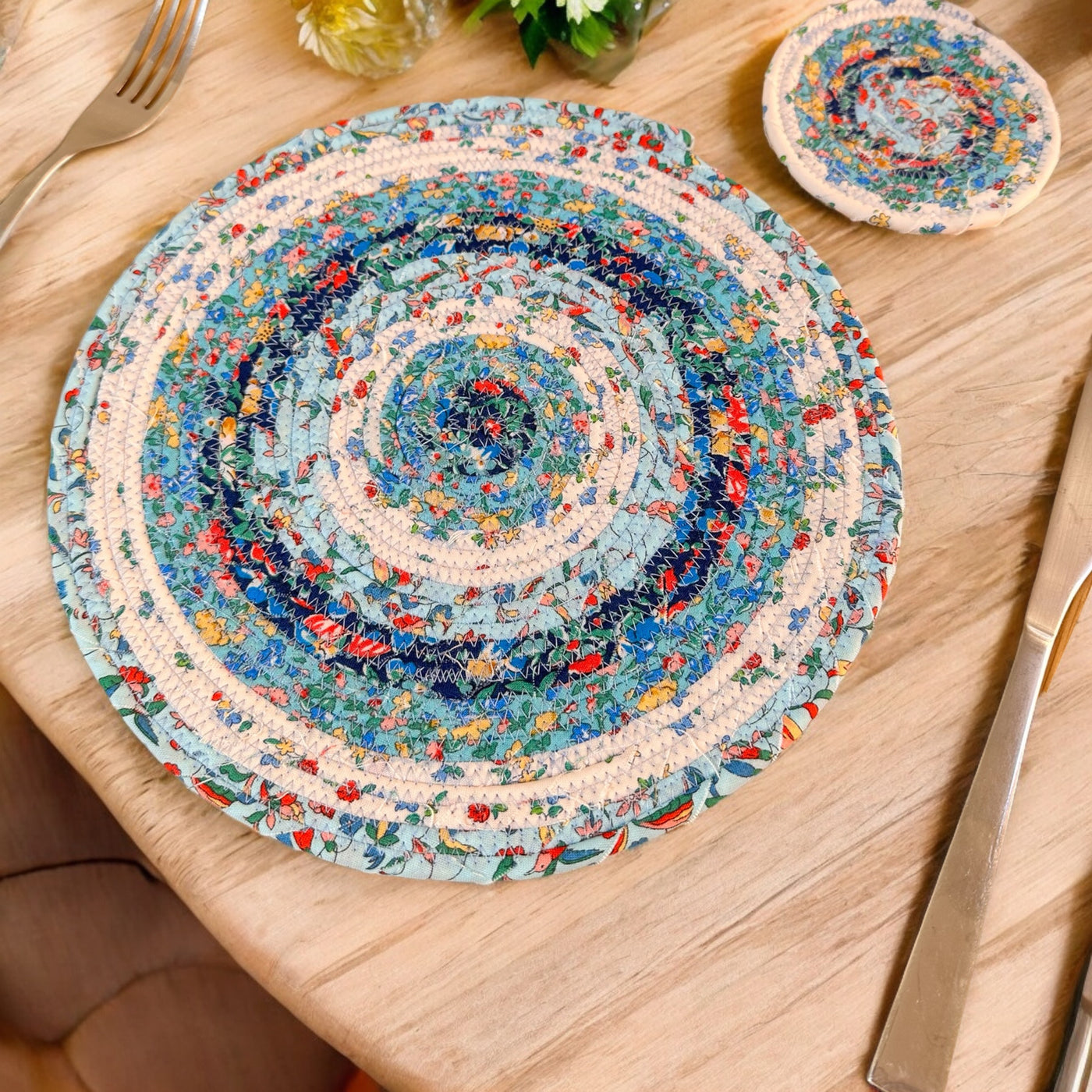 Scrappy Spiral Mats Pattern - PDF