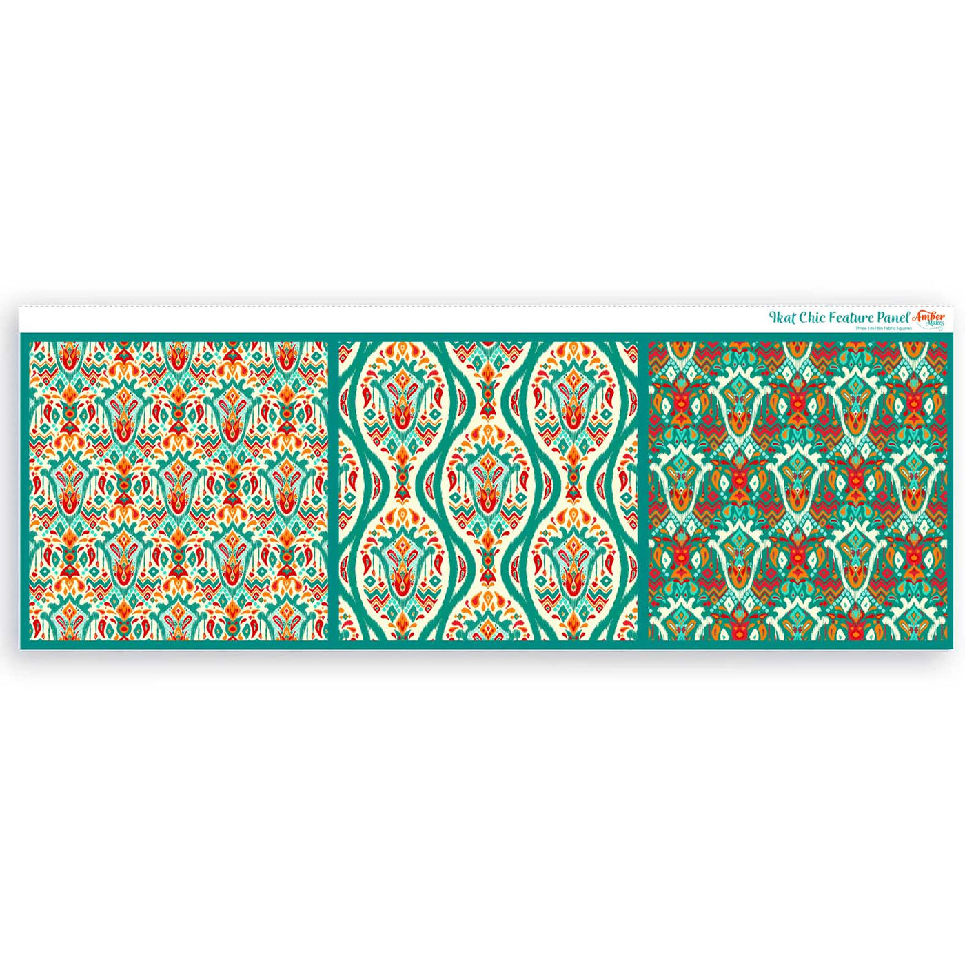 Ikat Chic Canvas Fabric Panel