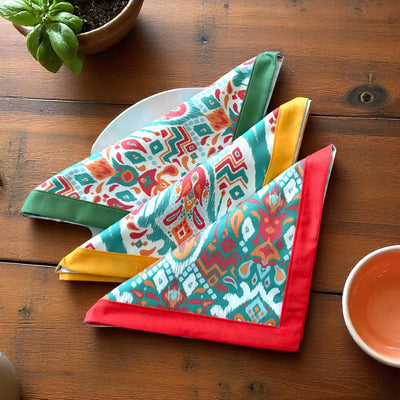 Ikat Chic Canvas Fabric Panel
