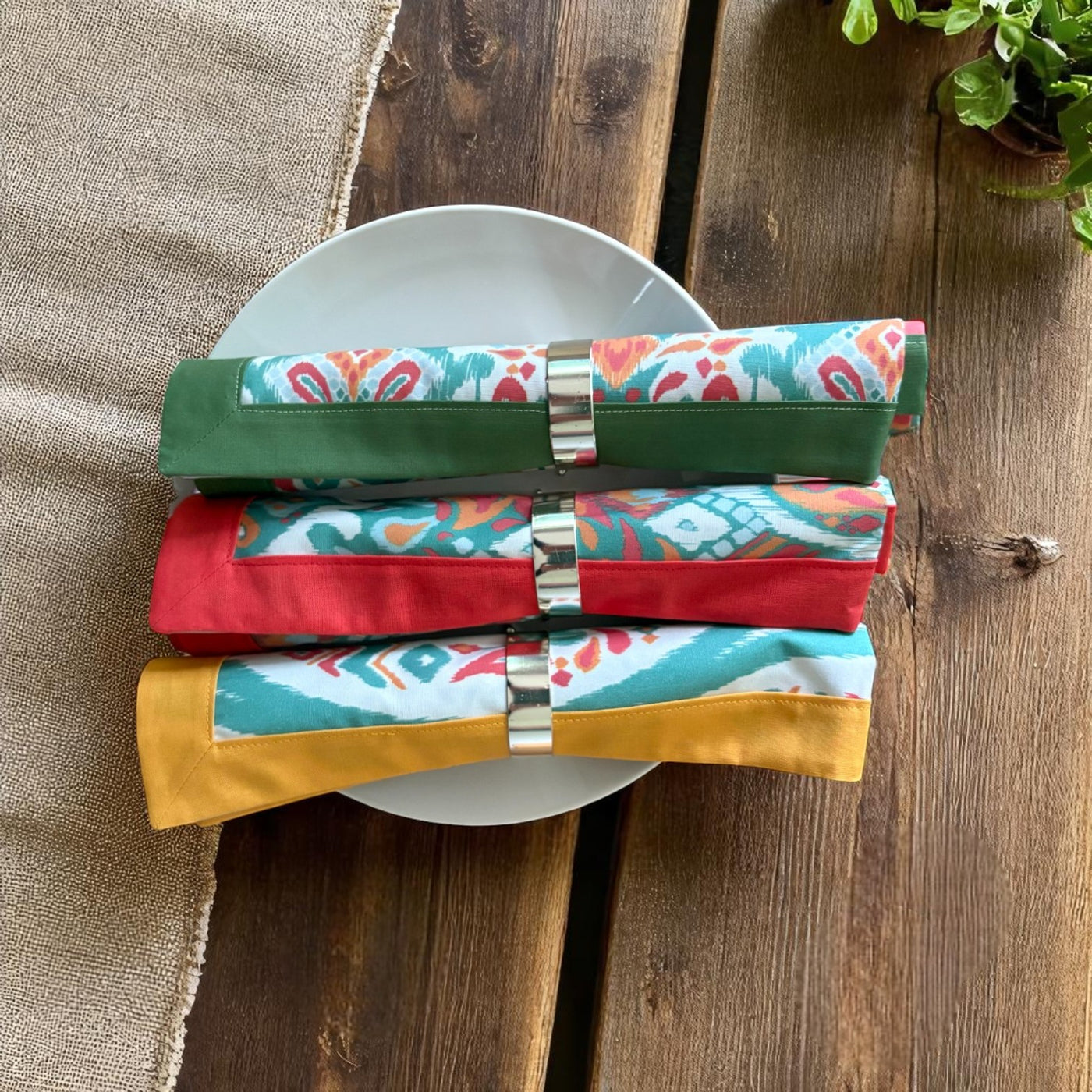 Ikat Chic Canvas Fabric Panel