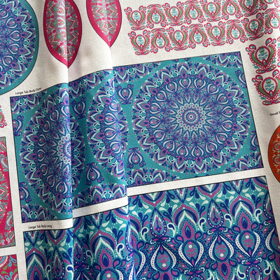 Trio of Nesting Tubs - Indian Mandala Sewing Kit