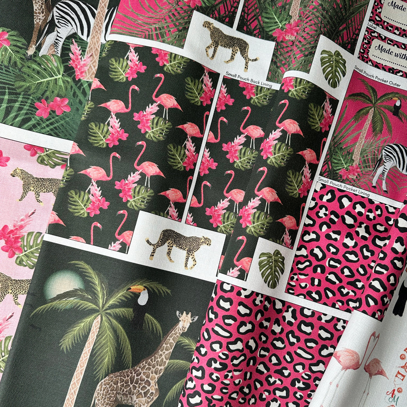 The Pretty Useful Pouch Set - Jungle Animals Sewing Kit