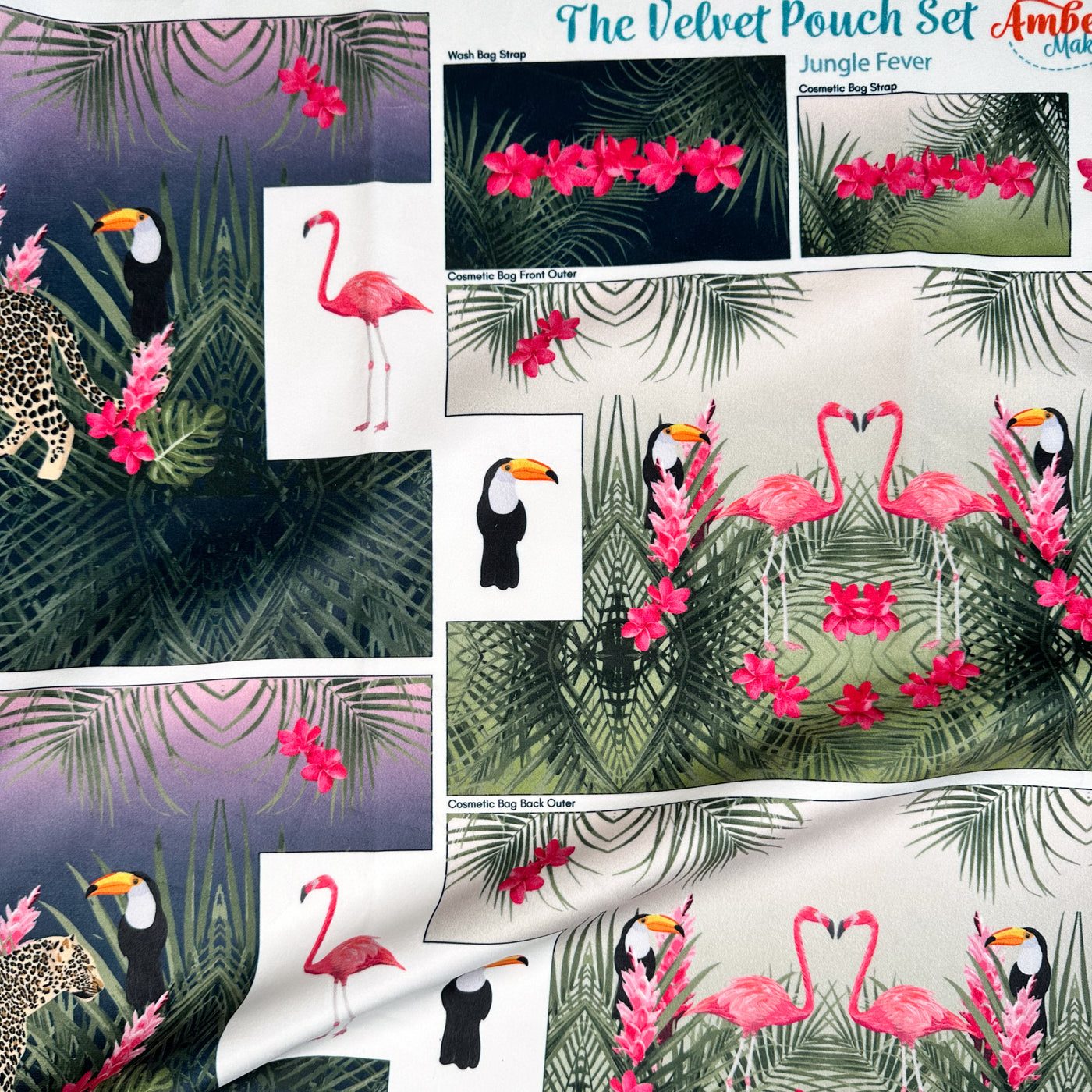 The Velvet Pouch Set - Jungle Animals Kit