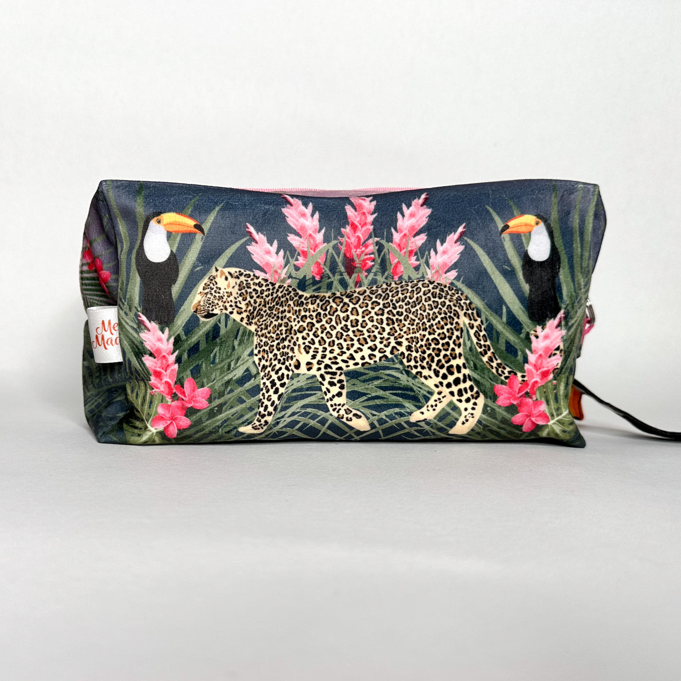 Leopard Jungle Animals Velvet Pouch Sewing Kit