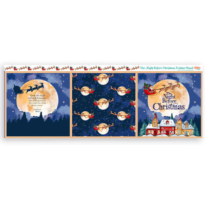 Night Before Christmas Canvas Fabric Panel