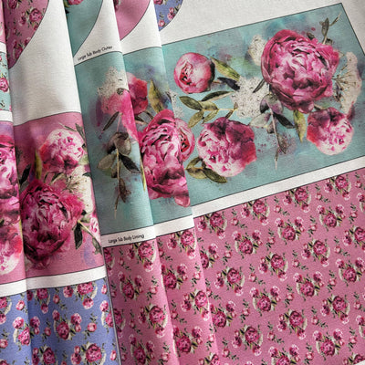 Trio of Nesting Tubs - Peonies Sewing Kit