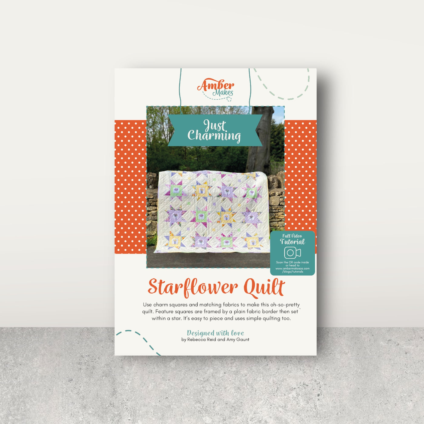 Just Charming - Starflower Quilt pattern Printed Instructions Booklet