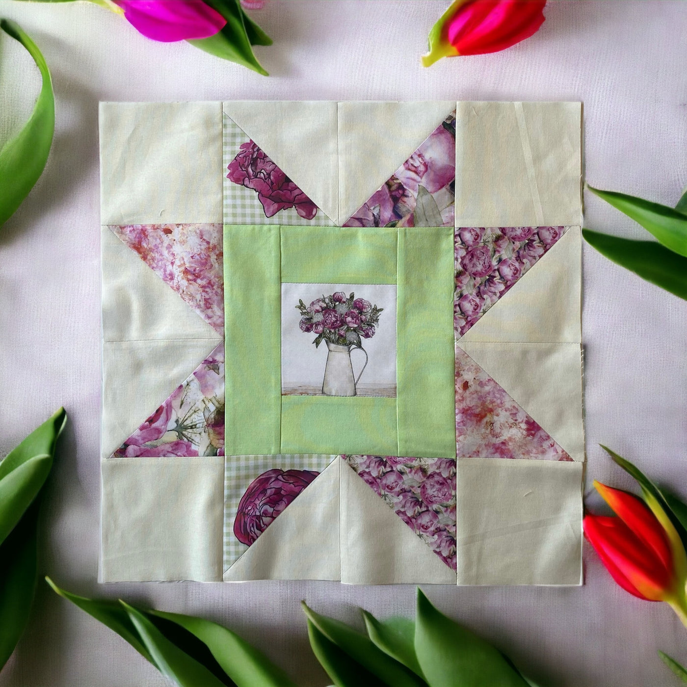 Just Charming - Starflower Quilt pattern PDF Download Instructions Booklet