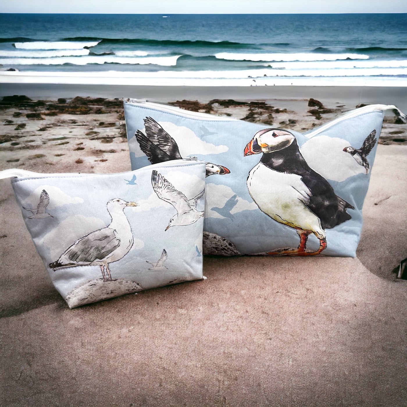 The Pretty Useful Pouch Set - Sea Birds Sewing Kit
