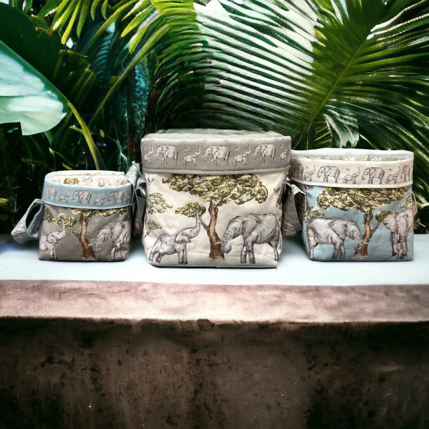 A Trio of Storage Baskets – Elephants Sewing Kit