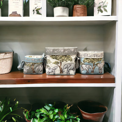 A Trio of Storage Baskets – Elephants Sewing Kit