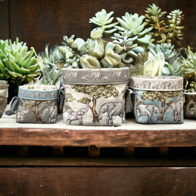 A Trio of Storage Baskets – Elephants Sewing Kit