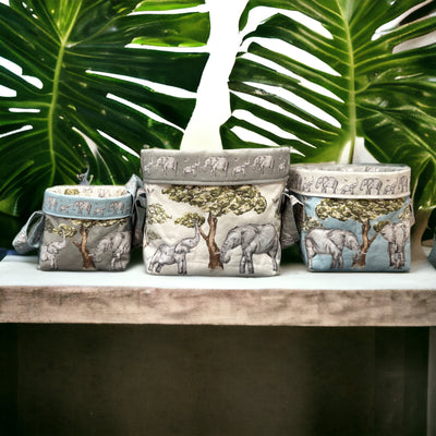 A Trio of Storage Baskets – Elephants Sewing Kit