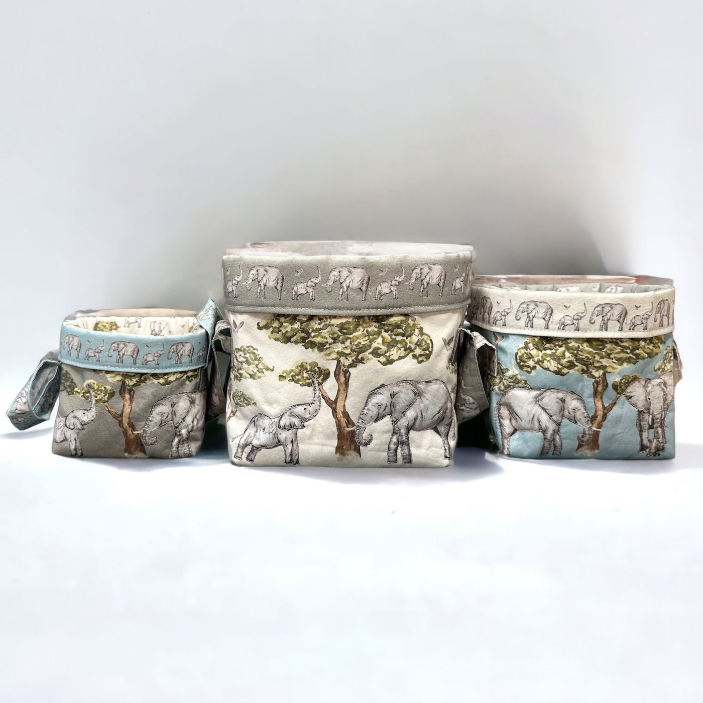 A Trio of Storage Baskets – Elephants Sewing Kit