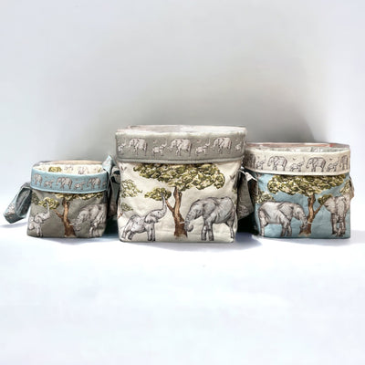 A Trio of Storage Baskets – Elephants Kit