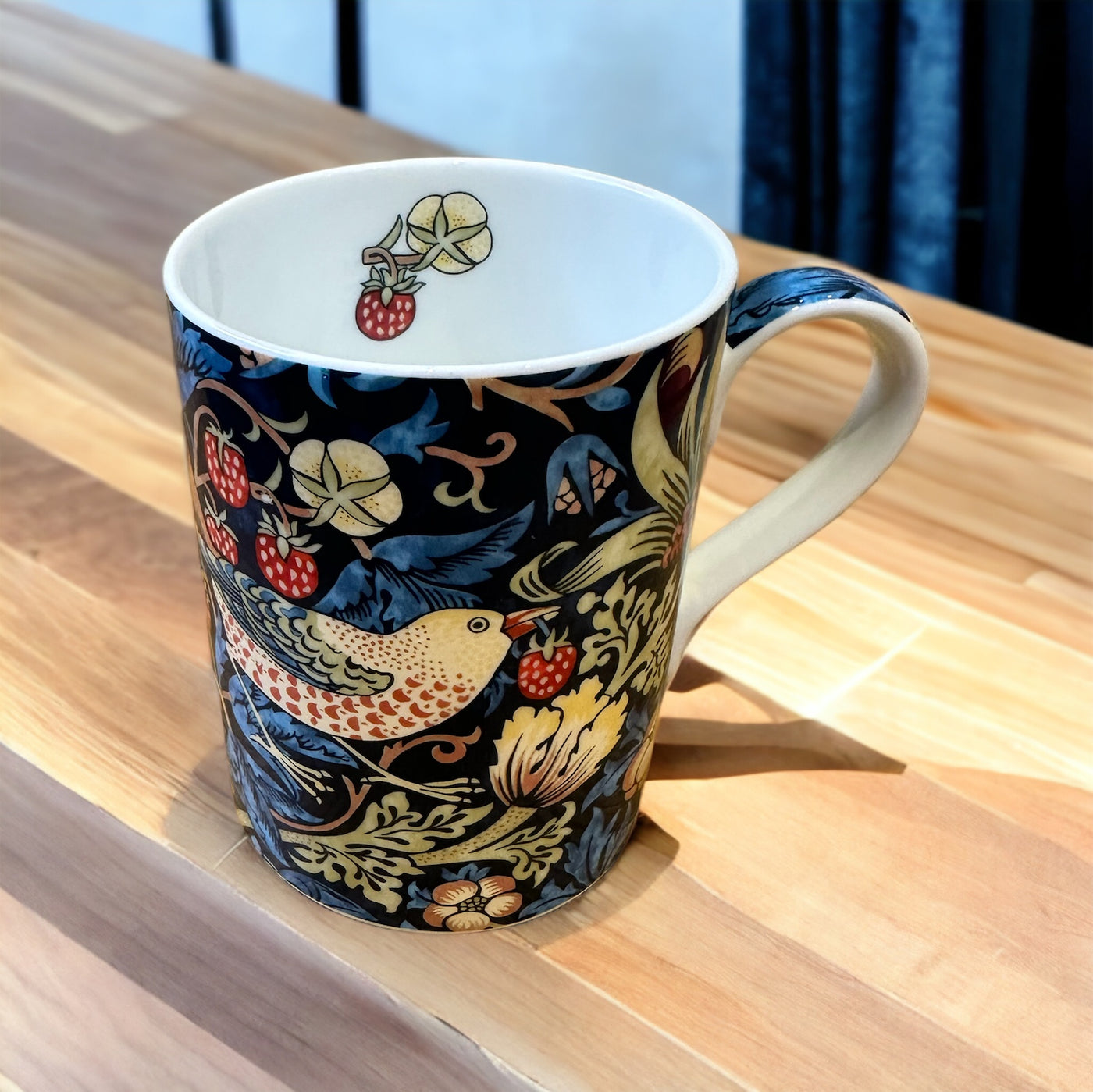 William Morris Mug and Gift Box - Indigo Strawberry Thief