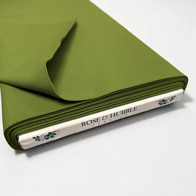 Rose And Hubble Plain Cotton Fabric - Sage 0.5m