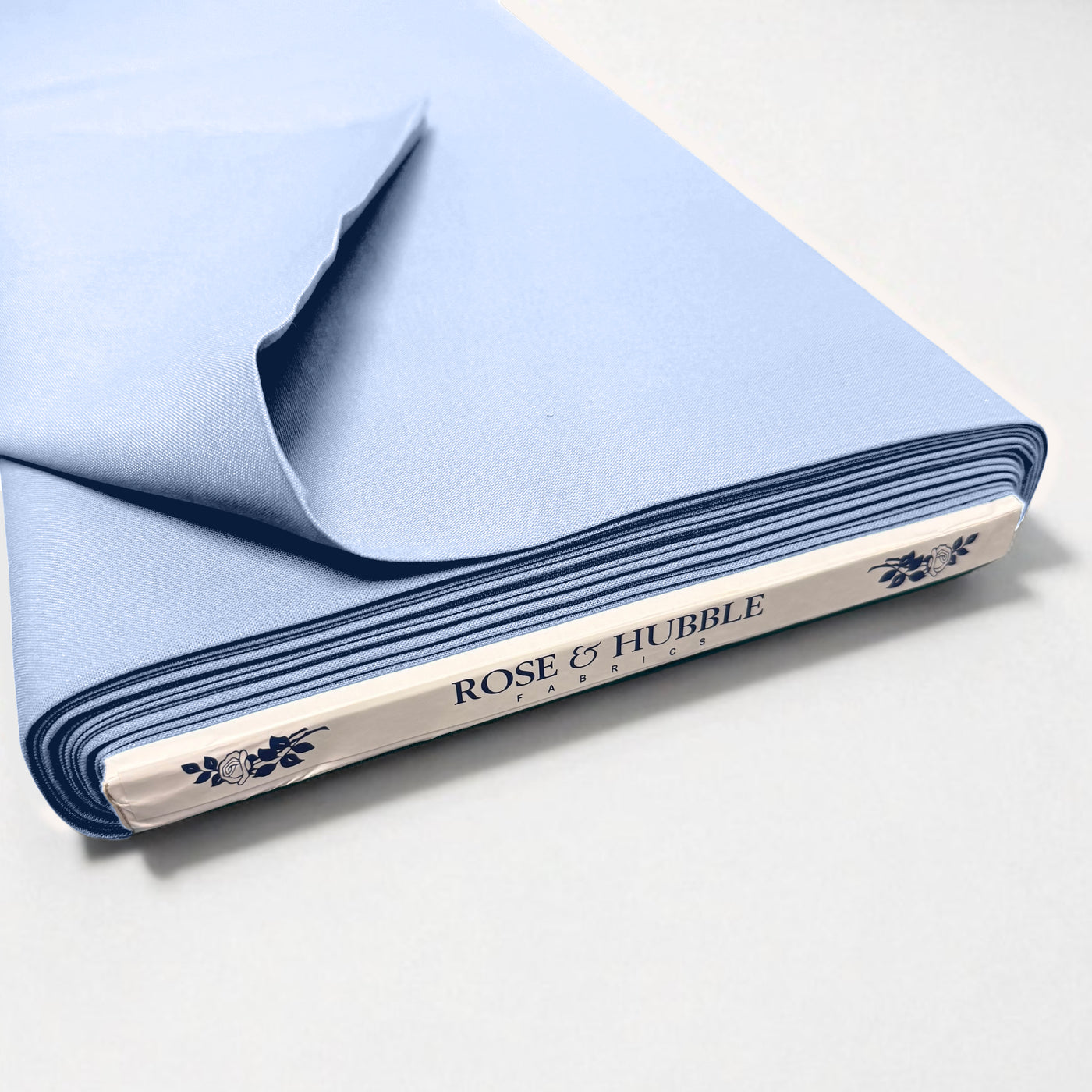 Rose And Hubble Plain Cotton Fabric - Powder Blue 0.5m