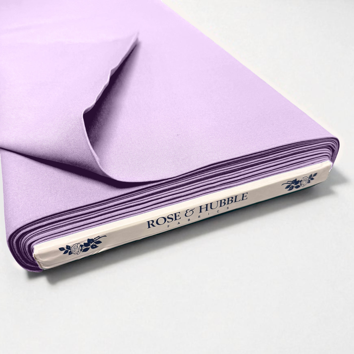 Rose And Hubble Plain Cotton Fabric - Light Lilac 0.5m