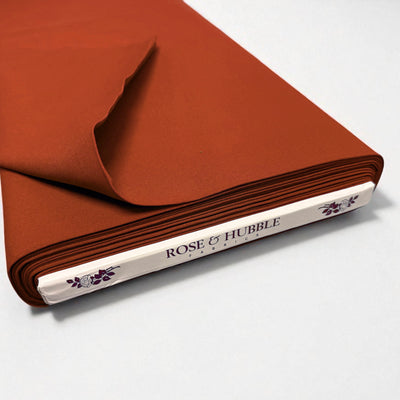 Rose And Hubble Plain Cotton Fabric - Paprika 0.5m