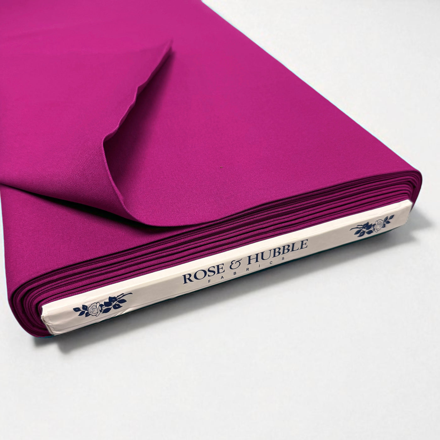 Rose And Hubble Plain Cotton Fabric - Pomegranate 0.5m