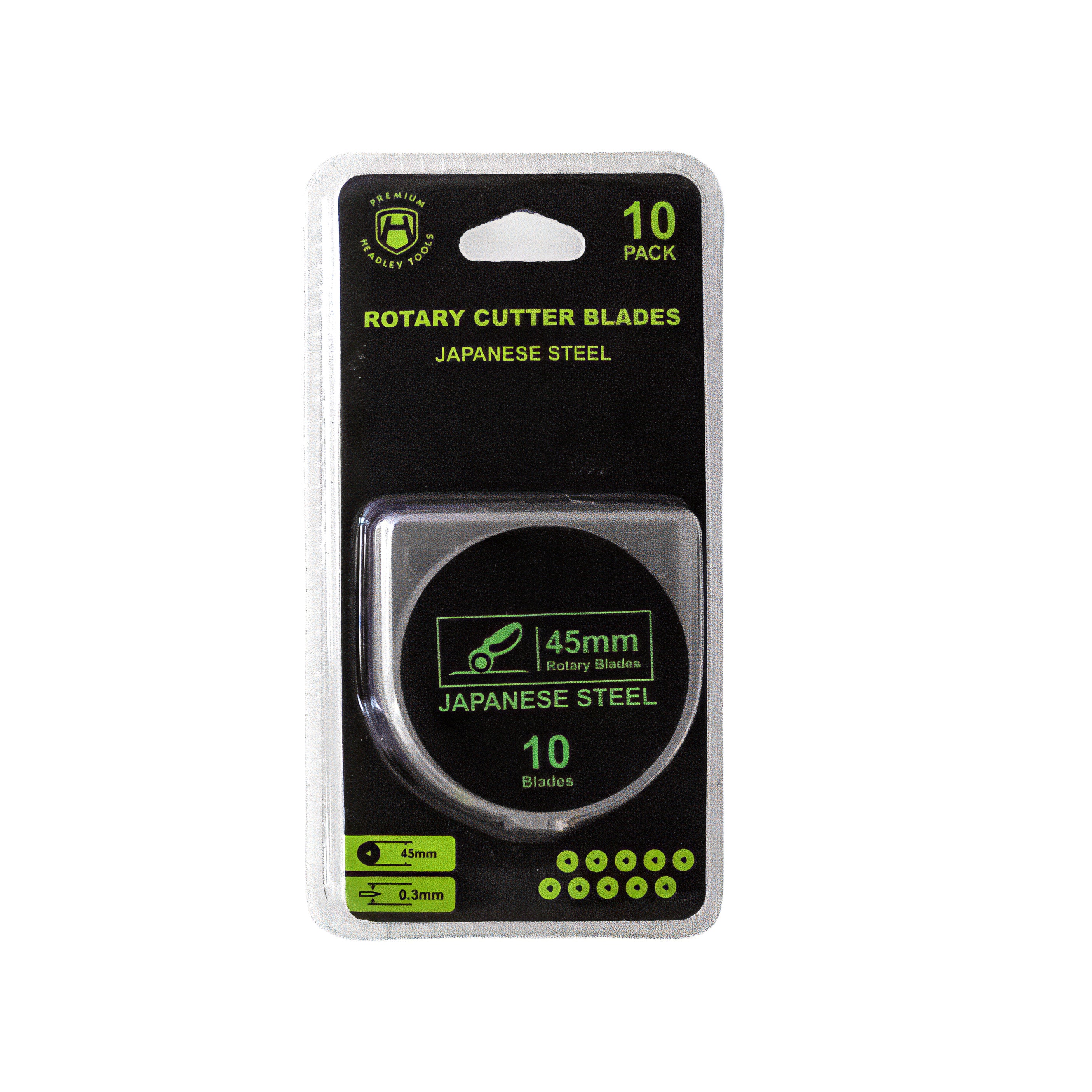 Rotary Cutter Blades – Pack of Ten, 45mm Diameter – Amber Makes