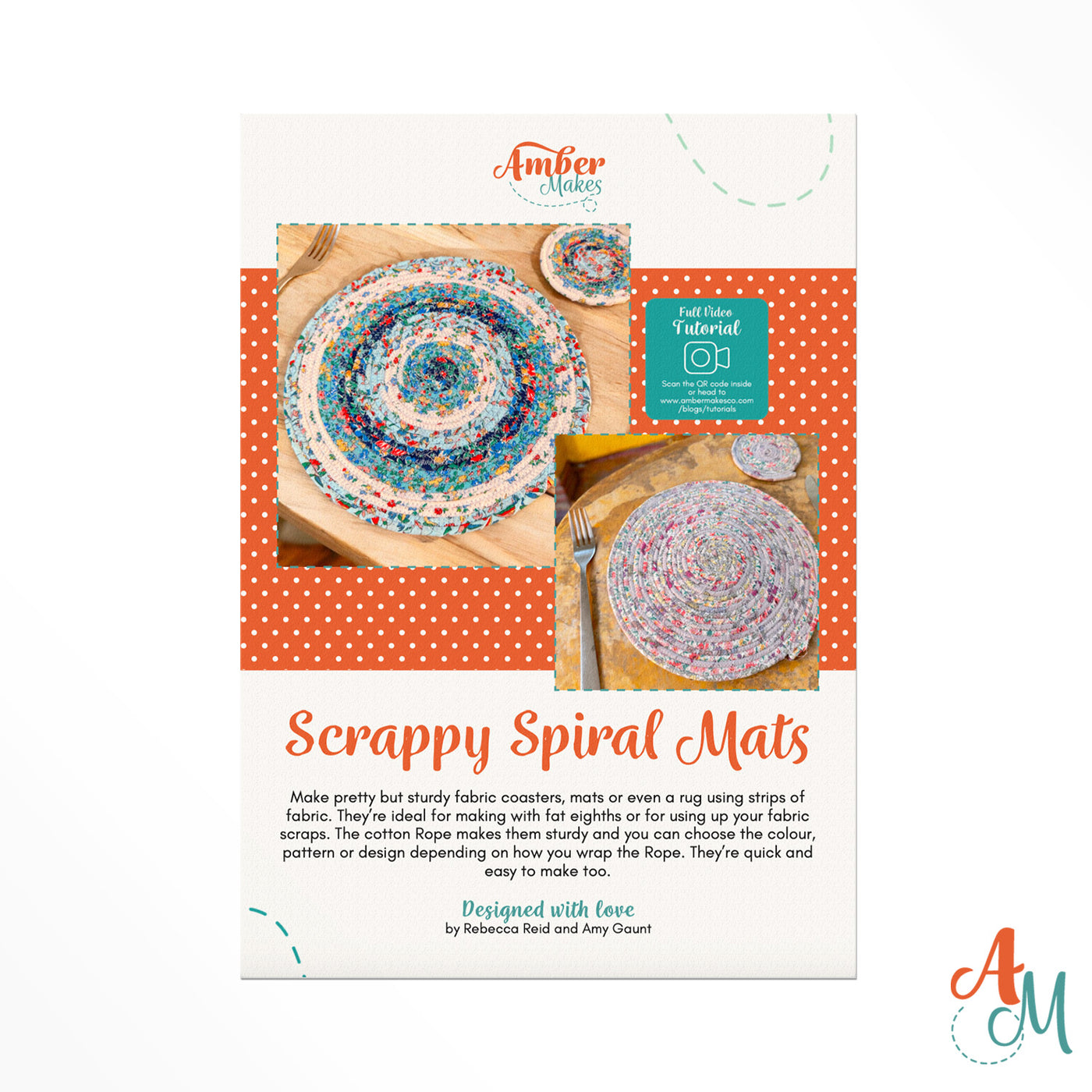 Scrappy Spiral Mats Pattern - PDF