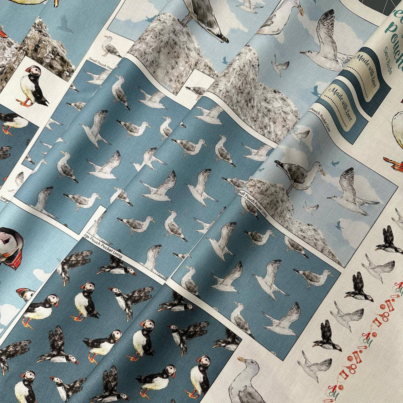 The Pretty Useful Pouch Set - Sea Birds Sewing Kit
