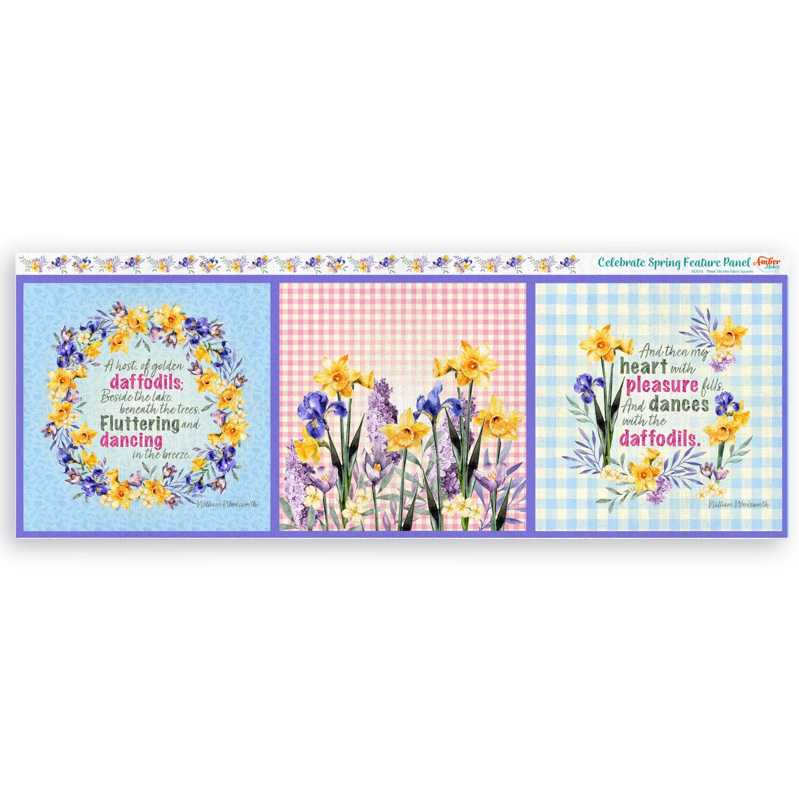 Spring Fabric Panel Patterns Celebrate Spring Canvas Fabric Panel – Amber Makes