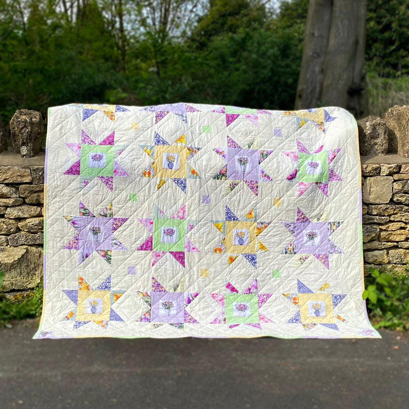 Just Charming - Starflower Quilt pattern PDF Download Instructions Booklet